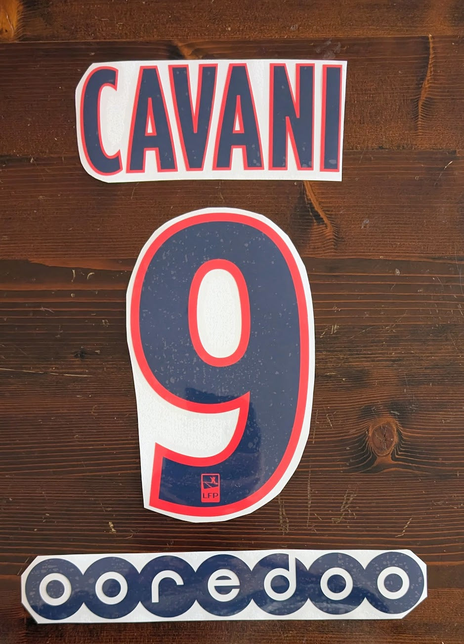 Kit / Flocage CAVANI #9 PSG Away 2015-2016 + Ooredoo