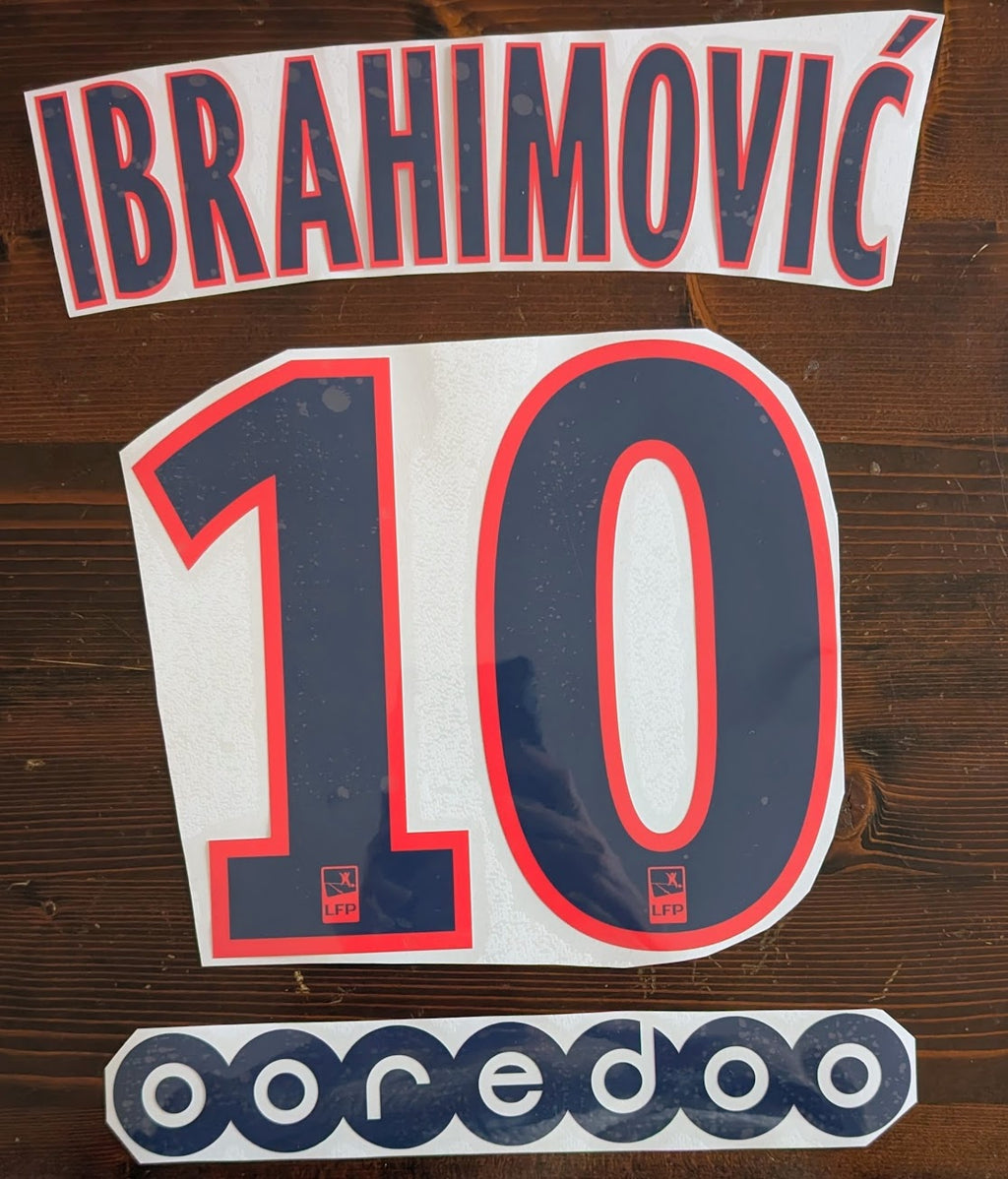 Kit / Flocage Ibrahimovic #10 PSG Away 2015-2016 + Ooredoo