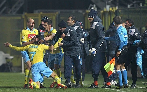 Kit / Flocage CAVANI #7 Ssc Napoli Away-Third 2011 / 2012