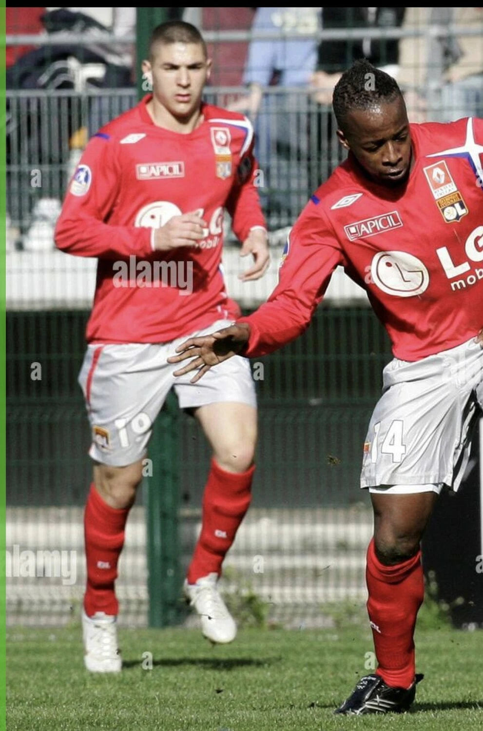 Nameset / Flocage Lyon 2005 à 2007 BENZEMA #19 Away